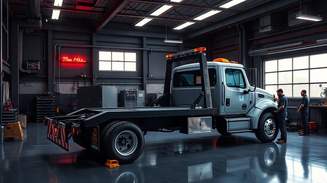 Quik Tow Repair wrecker body transfer project Pomona CA